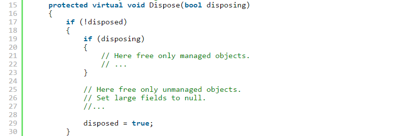 C# - Dispose pattern