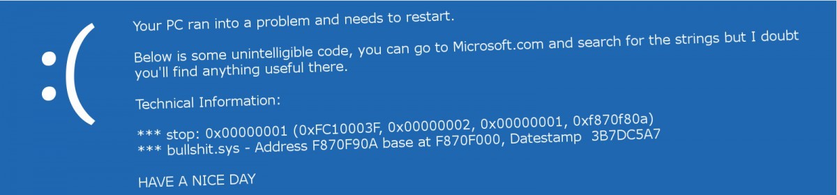 Blue screen